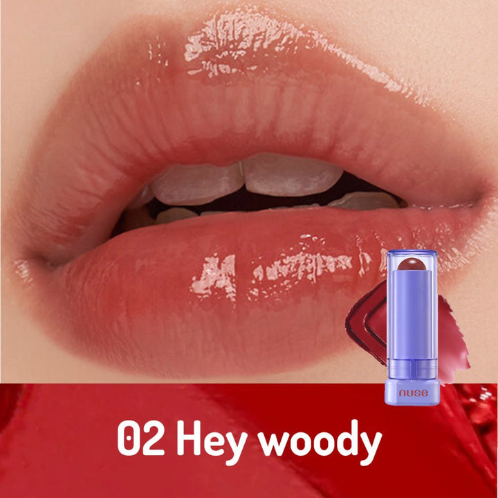 Nuse Color Care Lipbalm - 02 Hey Woody /Yoğun Nemlendirme Etkili Uzun Süre Kalıcı Parlak Ruj - NUSE - Vionine