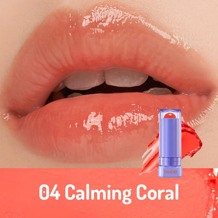 Nuse Color Care Lipbalm - 04 Calming Coral/Yoğun Nemlendirme Etkili Uzun Süre Kalıcı Parlak Ruj - NUSE - Vionine