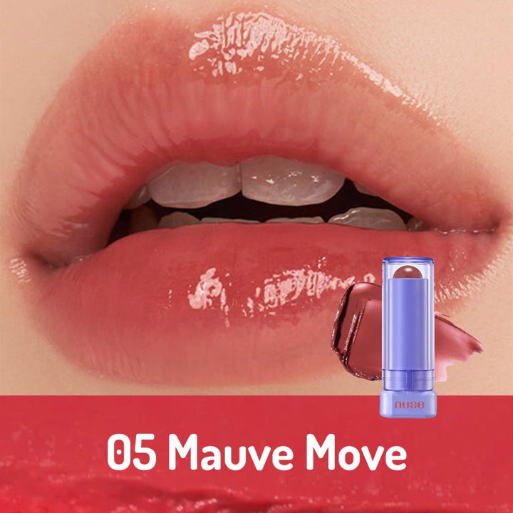 Nuse Color Care Lipbalm - 05 Mauve Move/Yoğun Nemlendirme Etkili Uzun Süre Kalıcı Parlak Ruj - NUSE - Vionine