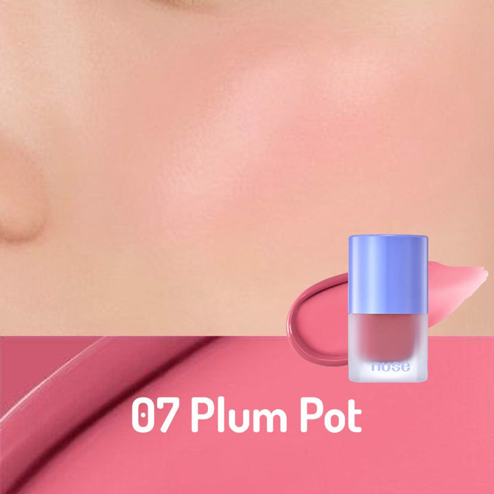 Nuse Liquid Care Cheek - 07 Plum Pot / Vegan Uzun Süre Dayanıklı Likit Allık - NUSE - Vionine