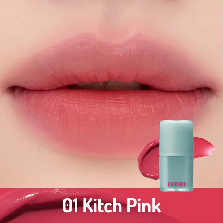 NUSE Mousse Liptual - 01 Kitch Pink/ Yoğun Nemlendirme Etkili Köpük Ruj - NUSE - Vionine