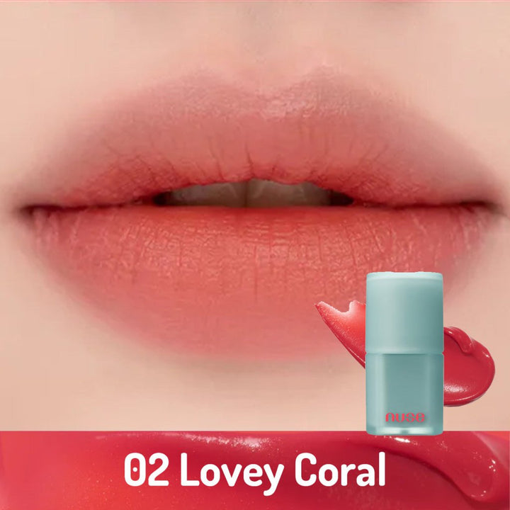 NUSE Mousse Liptual - 02 Lovey Coral/ Yoğun Nemlendirme Etkili Köpük Ruj - NUSE - Vionine