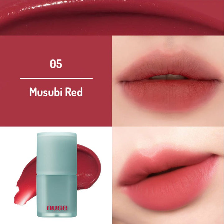 NUSE Mousse Liptual - 05 Musubi Red/ Yoğun Nemlendirme Etkili Köpük Ruj - NUSE - Vionine