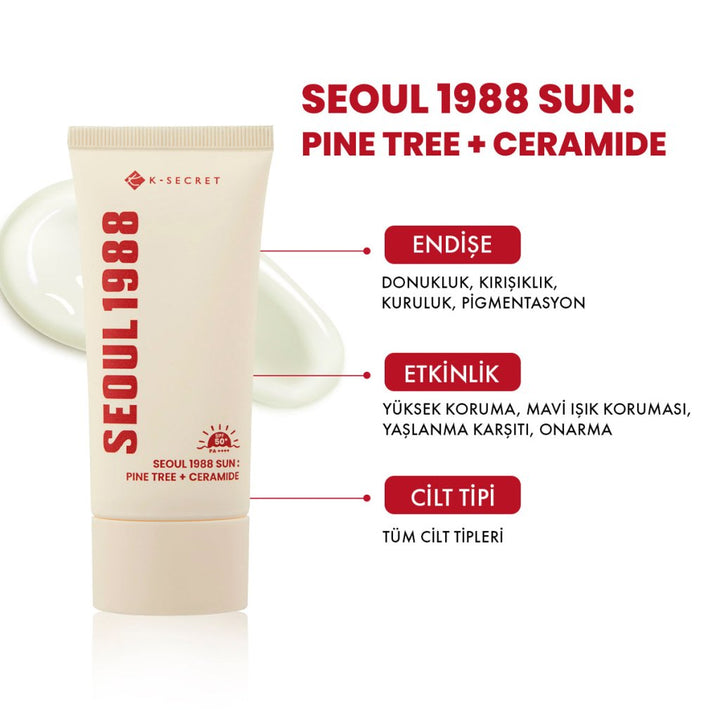 SEOUL 1988 SUN : PINE TREE + CERAMIDE Güneş Kremi - K - SECRET - Vionine