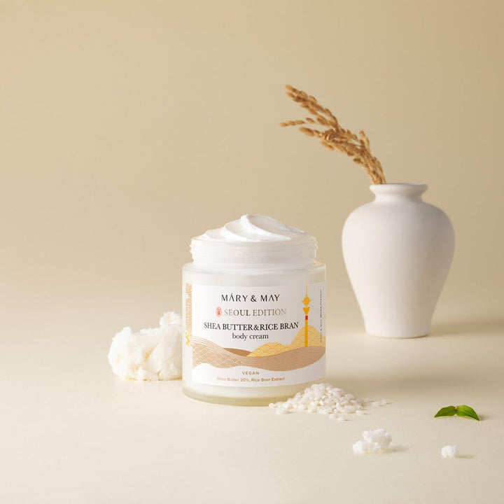 Seoul Edition Shea Butter & Rice Bran Body Cream / Shea Yağı ve Pirinç Kepeği içeren Vücut Kremi 250ml - Mary & May - Vionine