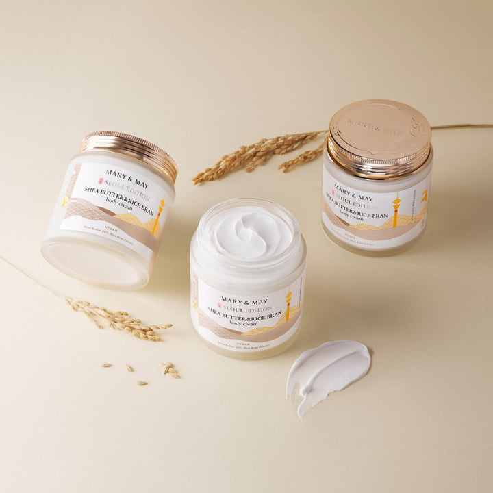 Seoul Edition Shea Butter & Rice Bran Body Cream / Shea Yağı ve Pirinç Kepeği içeren Vücut Kremi 250ml - Mary & May - Vionine