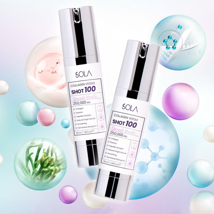 SOLA Veedle Shot Collagen (100) Spicule Veedle 250.000 (Hassas Ciltler İçin 100 Serisi) 50ml - SOLA - Vionine