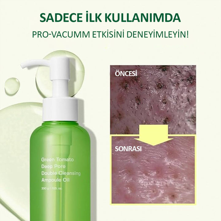 Sungboon Editor Green Tomato Double Cleansing Ampoule Oil / Yeşil Domates Özlü Çift Etkili Temizleme Yağı - SUNGBOON EDITOR - Vionine