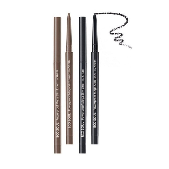 The Saem Eco Soul Mega Slim Waterproof Eyeliner – Deep Black 1.5mm / Uzun Süre Kalıcı,Suya Dayanıklı Eyeliner - THE SAEM - Vionine