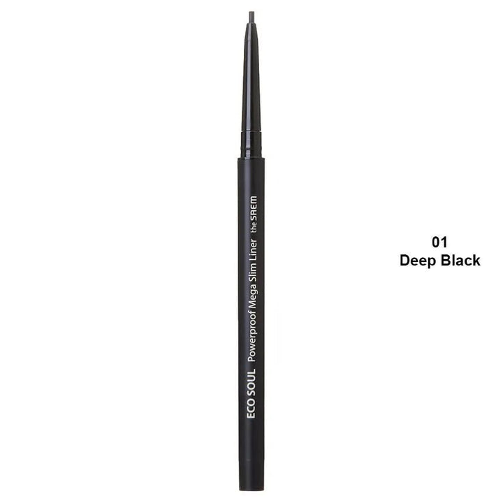 The Saem Eco Soul Mega Slim Waterproof Eyeliner – Deep Black 1.5mm / Uzun Süre Kalıcı,Suya Dayanıklı Eyeliner - THE SAEM - Vionine