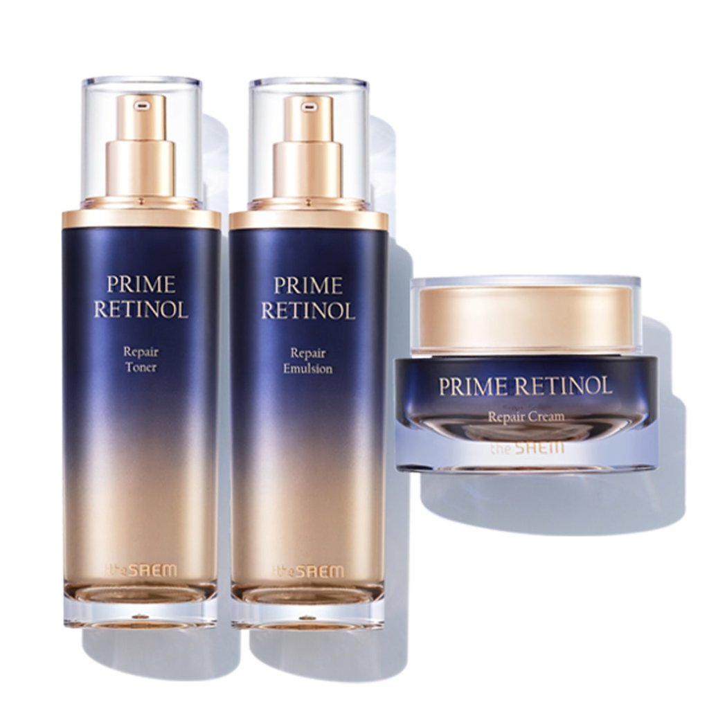 The Saem Prime Retinol Set – Yaşlanma Karşıtı 3'lü Cilt Bakım Seti