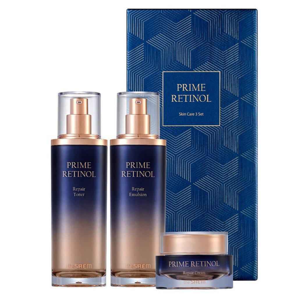 the SAEMのPRIME RETINOL 3点セット The Saem Prime Retinol Set – Yaşlanma Karşıtı 3'lü Cilt Bakım Seti