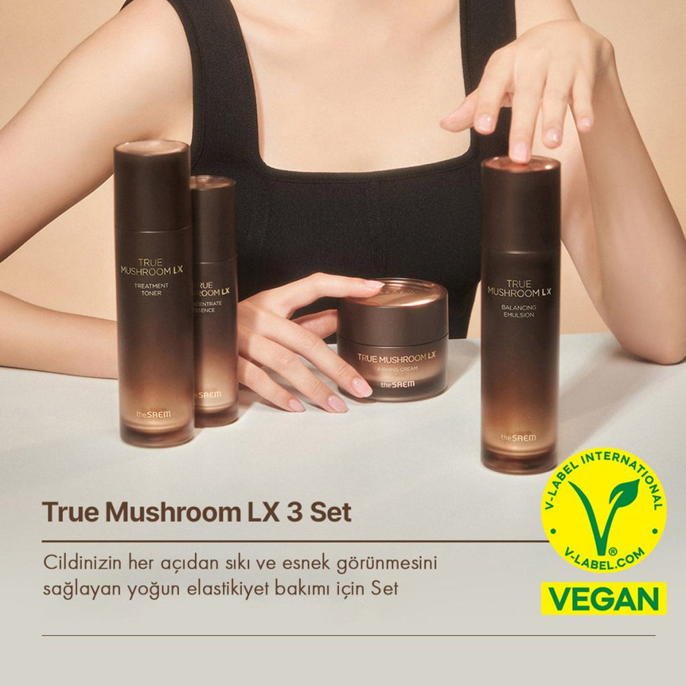 The Saem True Mushroom LX 3'lü Set / Aydınlatıcı & Kırışıklık Karşıtı - The Saem - Vionine