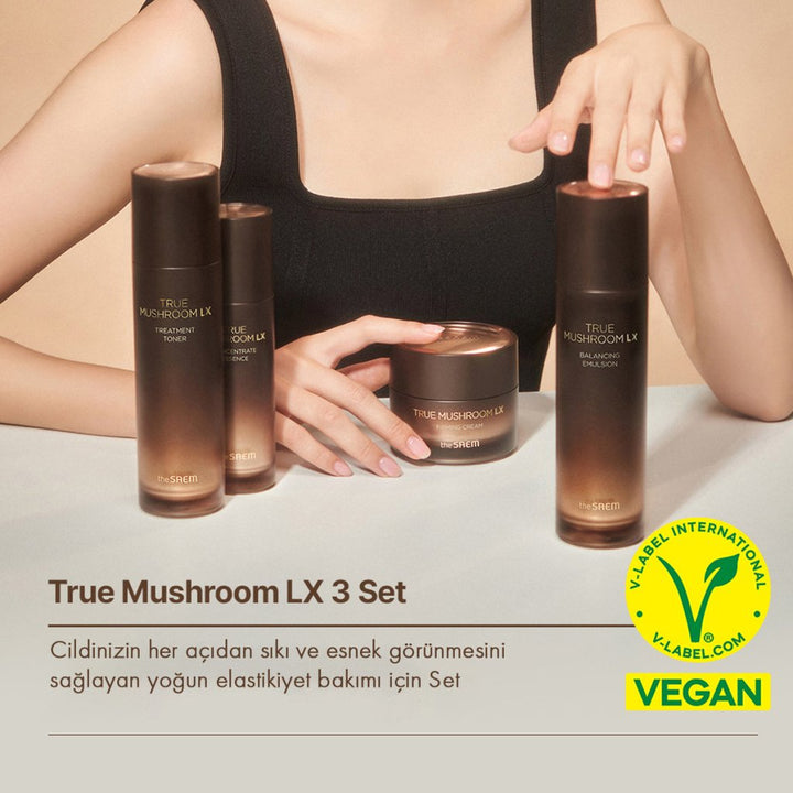 The Saem True Mushroom LX 3'lü Set / Aydınlatıcı & Kırışıklık Karşıtı - The Saem - Vionine