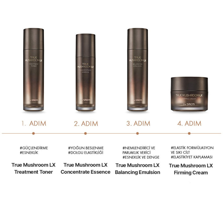 The Saem True Mushroom LX 3'lü Set / Aydınlatıcı & Kırışıklık Karşıtı - The Saem - Vionine