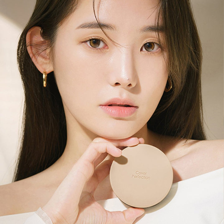 The Saem Vegan Cover Perfection Sebum Kontrolü Sağlayan Kapatıcı Etkili Cushion 1.0 Clear Beige SPF50+ PA++++ (İç Yedeği ile Beraber Set) - THE SAEM - Vionine