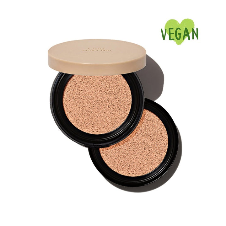 The Saem Vegan Cover Perfection Sebum Kontrolü Sağlayan Kapatıcı Etkili Cushion 1.5 Natural Beige SPF50+ PA++++ (İç Yedeği ile Beraber Set) - THE SAEM - Vionine