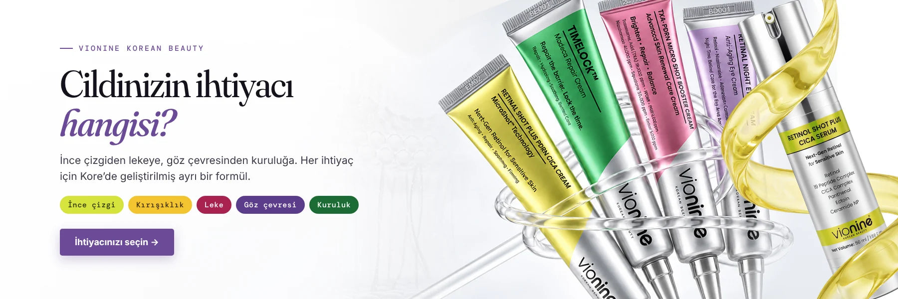 Cildinizin ihtiyacı hangisi? Vionine Korean Beauty