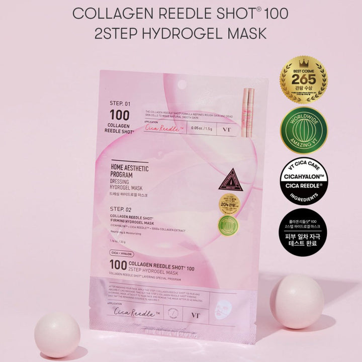VT COLLAGEN REEDLE SHOT 100 2STEP MASK / Sıkılaştırma Maske - VT COSMETICS - Vionine