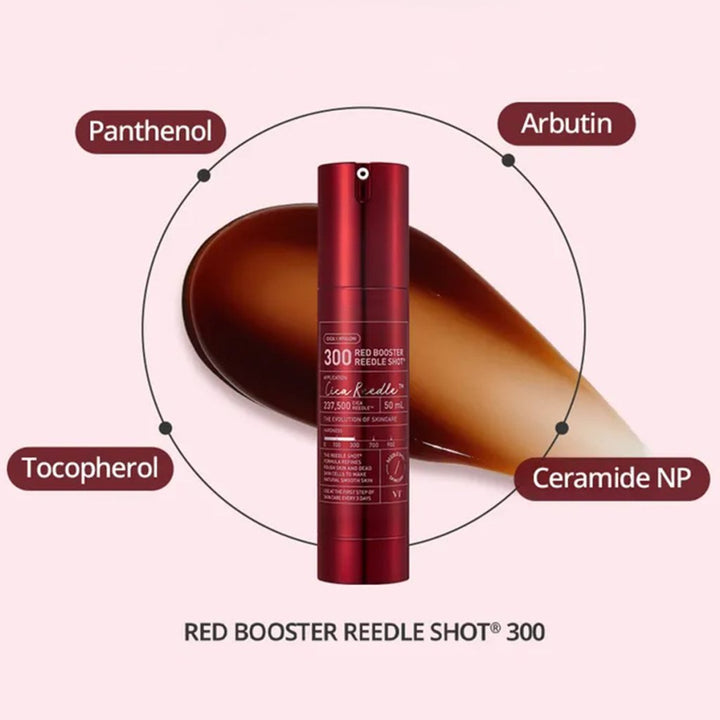 VT REEDLE SHOT RED BOOSTER 300 / Antioksidan ve Peptit İçerikli Aydınlatıcı Spikül Serumu - VT COSMETICS - Vionine