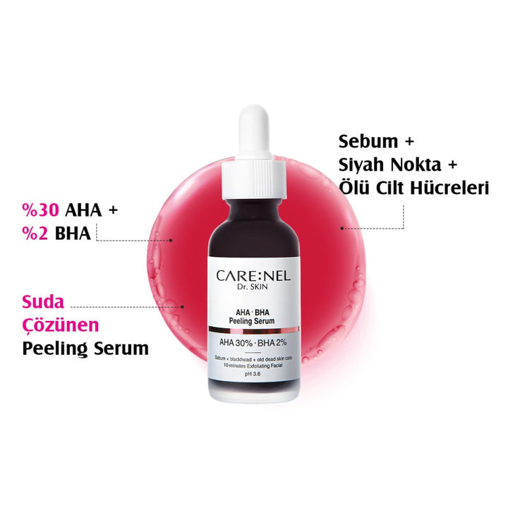 AHA·BHA Peeling Serum / Glikolik ve Salisilik Asit İçeren Kırmızı Peeling Serum - Care:Nel - Vionine