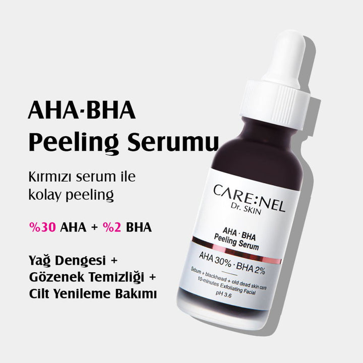 AHA·BHA Peeling Serum / Glikolik ve Salisilik Asit İçeren Kırmızı Peeling Serum - Care:Nel - Vionine
