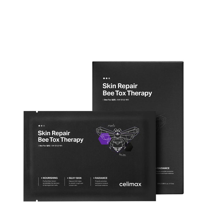 Arı Zehri İçeren Cilt Onarıcı Kağıt Maske - Skin Repair Bee Tox Therapy Sheet Mask (25 mLx10 adet ) - Celimax - Vionine