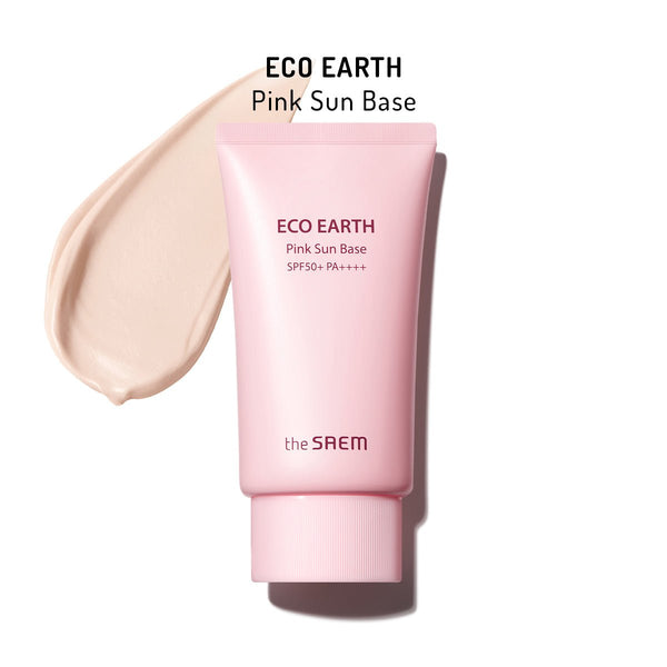 Aydınlatıcı Etkili Güneş Kremi - Eco Earth Pink Sun Base SPF 50+ PA++++ 50 gr - THE SAEM - Vionine