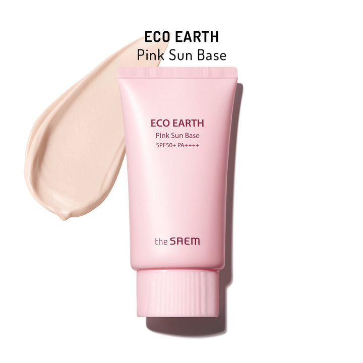 Aydınlatıcı Etkili Güneş Kremi - Eco Earth Pink Sun Base SPF 50+ PA++++ 50 gr - THE SAEM - Vionine
