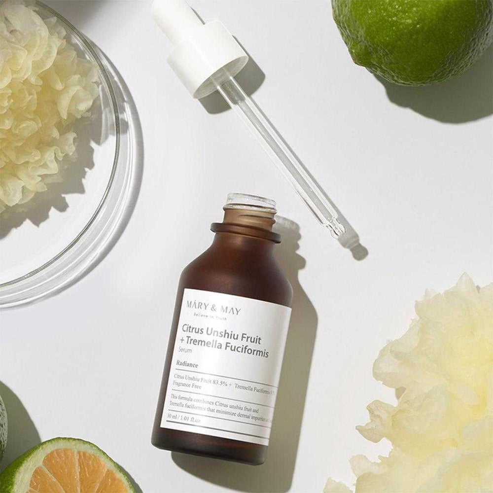 C Vitamini Içeren Leke karşıtı Aydınlatıcı Citrus Unshiu Tremella Fuciformis Serum 30 mL - Mary & May - Vionine