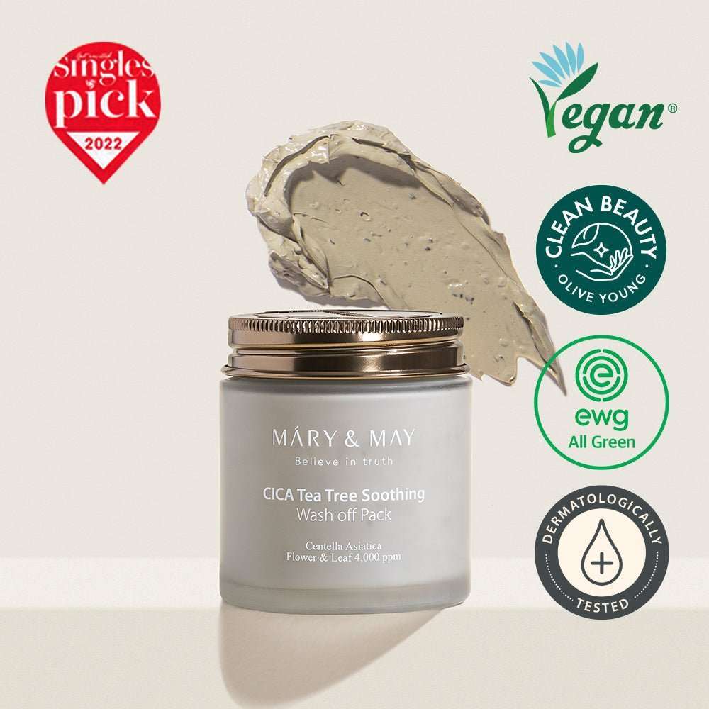 Cica Tea Tree Yatıştırıcı Cilt Bakım Maskesi 125 mL - Mary & May - Vionine