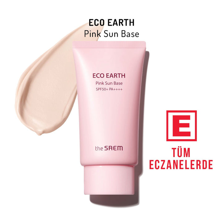 Eco Earth Aydınlatıcı Etkili Güneş Kremi - Pink Sun Base SPF 50+ PA++++ 50 gr - THE SAEM - Vionine