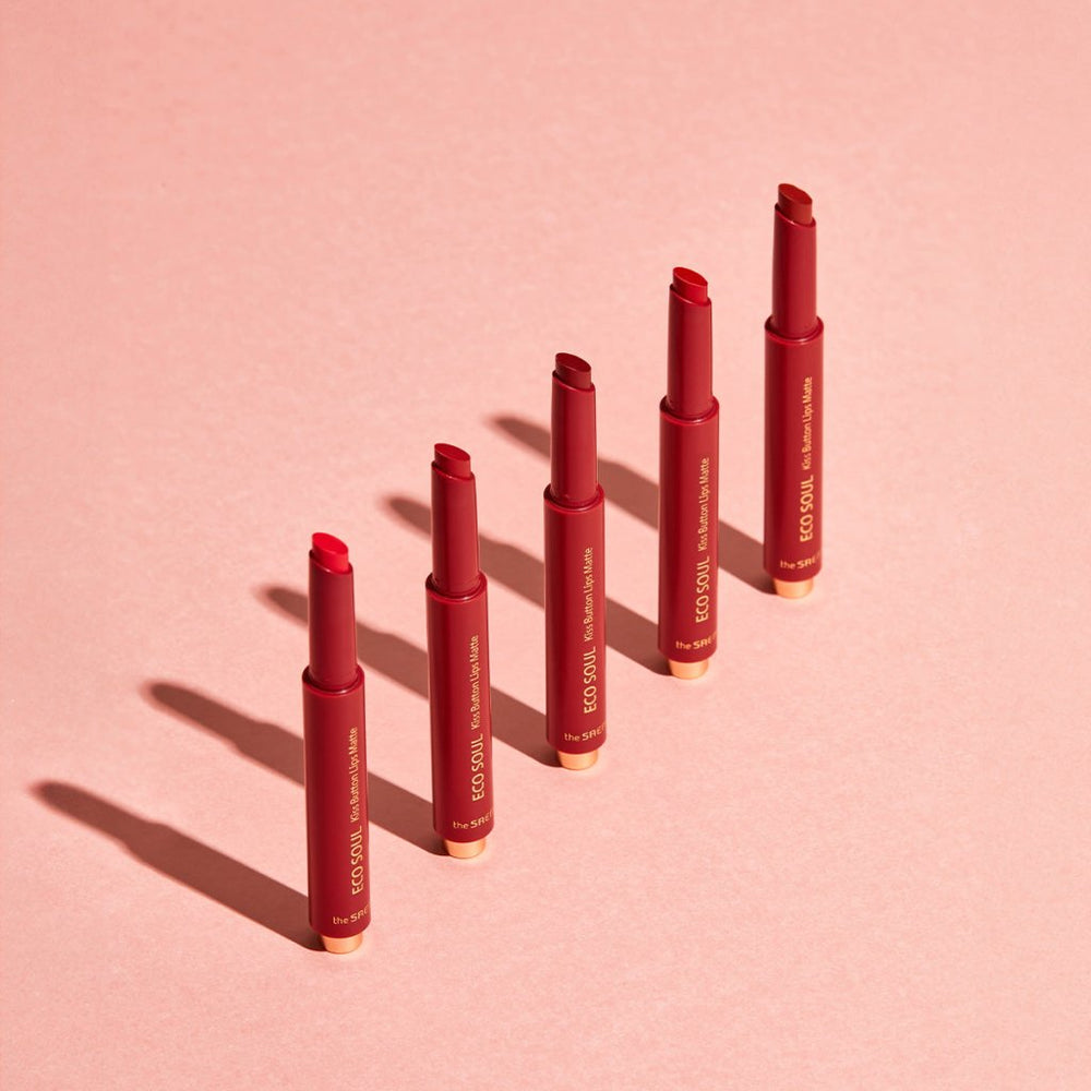 Eco Soul Kiss Button Lips Matte /Uzun Süre Dayanıklı Mat Ruj - The Saem - Vionine