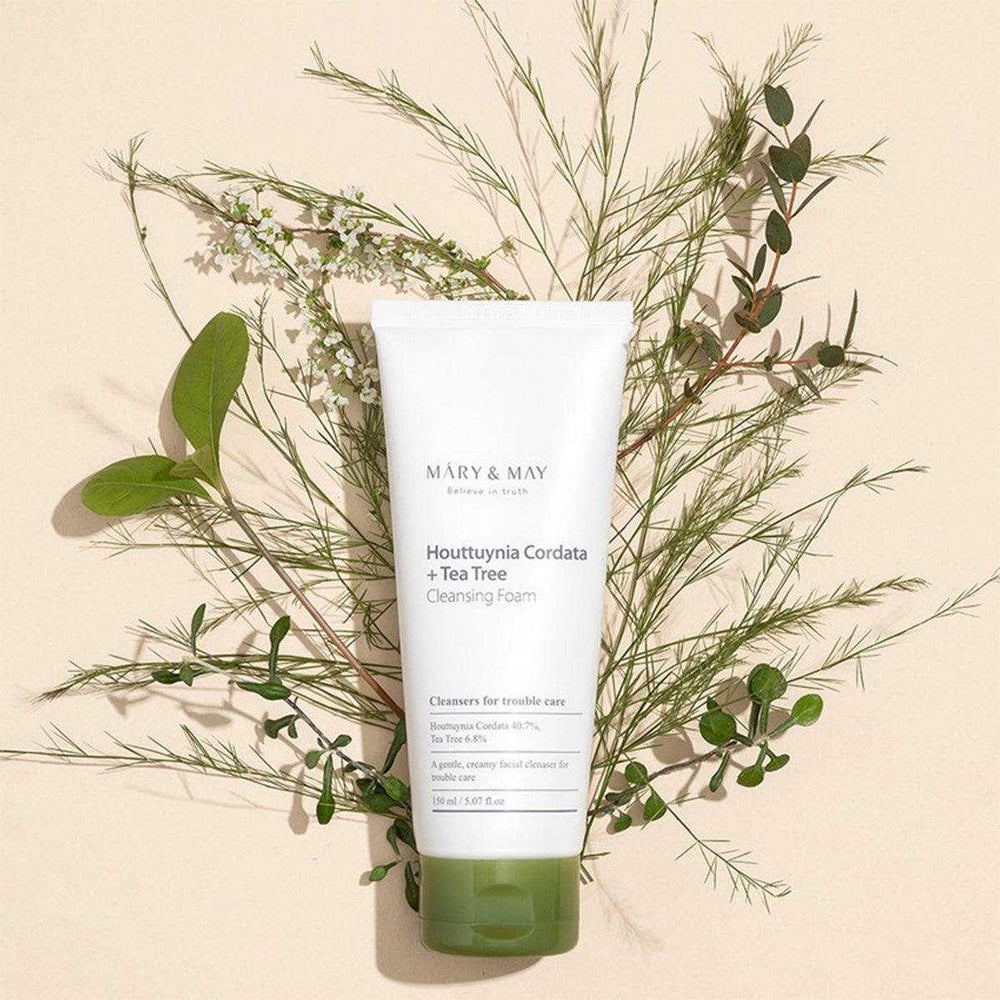Hassas Ciltler İçin Gözenek Karşıtı Houttuynia Cordata + Tea Tree Temizleme Köpüğü 150 mL - Mary & May - Vionine