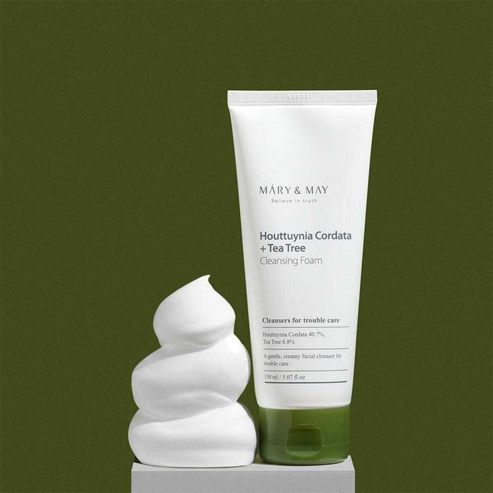 Hassas Ciltler İçin Gözenek Karşıtı Houttuynia Cordata + Tea Tree Temizleme Köpüğü 150 mL - Mary & May - Vionine