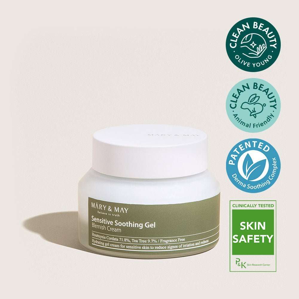Hassasiyet ve Yağlanma Karşıtı Yatıştırıcı Nemlendirici Sensitive Soothing Gel Blemish Cream 70 gr - Mary & May - Vionine