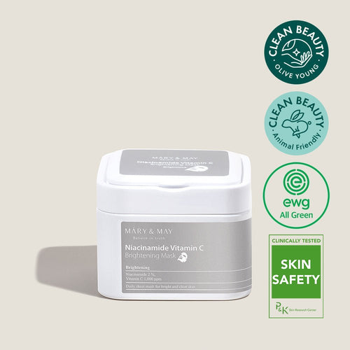 Niacinamide + C Vitamini İçeren Aydınlatıcı Maske Paketi (30 adet) - Mary & May - Vionine