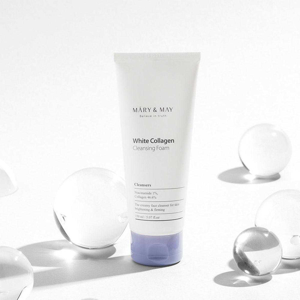Niacinamide+Kolajen İçeren Beyazlatıcı Temizleme Köpüğü - White Collagen Cleansing Foam 150 mL - Mary & May - Vionine