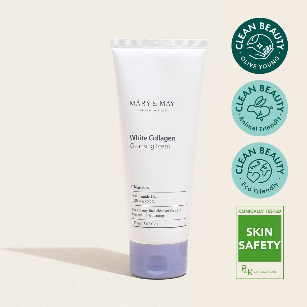 Niacinamide+Kolajen İçeren Beyazlatıcı Temizleme Köpüğü - White Collagen Cleansing Foam 150 mL - Mary & May - Vionine
