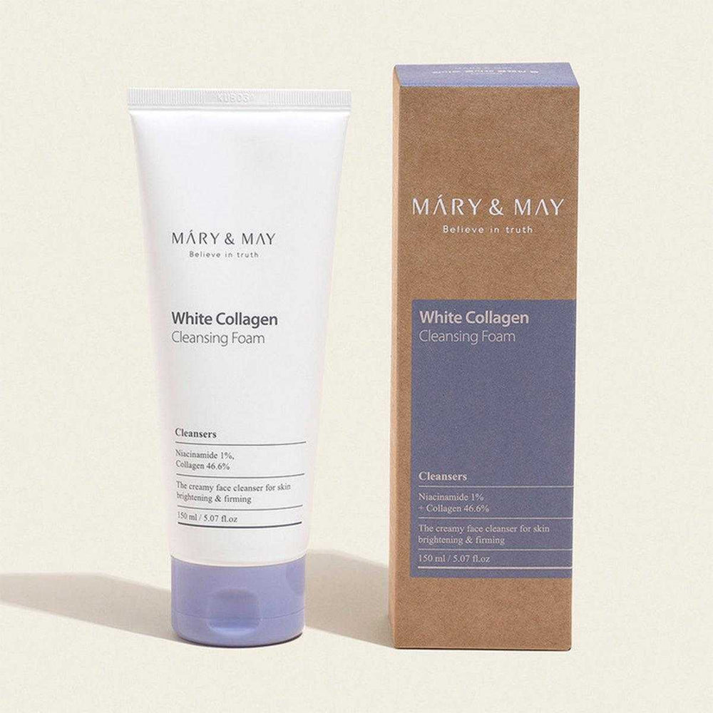 Niacinamide+Kolajen İçeren Beyazlatıcı Temizleme Köpüğü - White Collagen Cleansing Foam 150 mL - Mary & May - Vionine